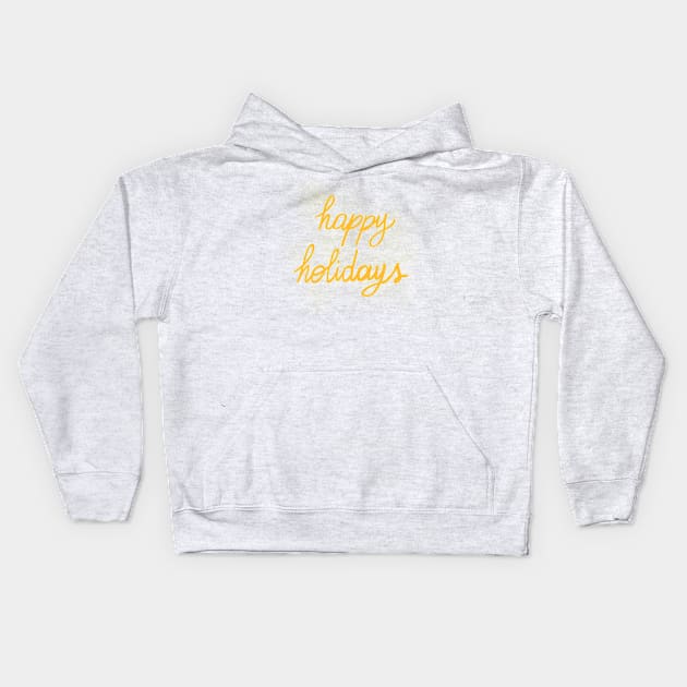 Happy holidays Kids Hoodie by Valeria Frustaci 